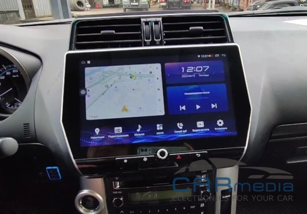 CarMedia ZF-3009FL штатная магнитола для ToyotaLand Cruiser Prado 150 2013-2017 (низкая комплектация) на Android 10 с 6GB, DSP, 4G