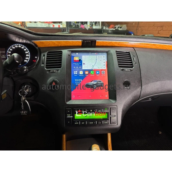 Штатное головное устройство Hyundai Grandeur 4 2005-2011 (черная) Canbox (Tesla style) 9.7 дюймов 4/64 GTR096-1312-223 на Android 10 (QLed, DSP, CarPlay)