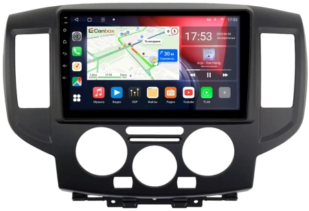 Nissan NV200 2009-2024 (чёрная) Canbox L-Line 4167-9-0391 на Android 10 (4G-SIM, 3/32, TS18, DSP, QLed)