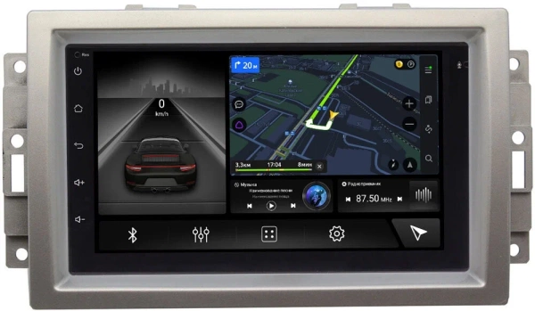 Dodge Caliber, Charger, Durango 2, Magnum 2003-2007 (серебро) Canbox L-Line 4476-RP-JPUN09S-83 на Android 10 (4G-SIM, 3/32, TS18, DSP, QLed)