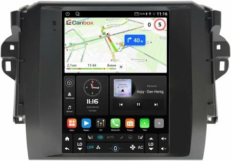 Штатное головное устройство Toyota Fortuner 2 2015-2024 Canbox M-Line (Tesla style) 9.7 дюймов 2/32 5620-1312-237 на Android 10 (4G-SIM, DSP, QLed)