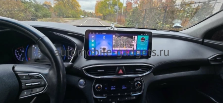 Штатная магнитола Hyundai Santa Fe 4 2018-2021 12.3 дюйма Canbox PRO-Line 4316-0420 на Android 13 (4G-SIM, 6/128, DSP, QLed) Lexus Style