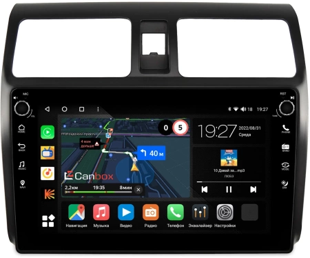 Штатная магнитола Suzuki Swift 3 2004-2011 Canbox M-Line 7805-1024 на Android 10 (4G-SIM, 2/32, DSP, QLed) С крутилками