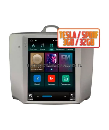 Wide Media KS5013QR-3/32 (Tesla style) штатная магнитола для Ford Focus II 2004-2011 (с кондиционером) на Android 10 с 3Gb, DSP, 4G