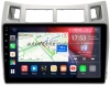 Штатная магнитола Canbox EVO 5810-9-100 для Toyota Vitz 2 (XP90), Yaris 2 2005-2012 (серебряная) на Android 14 (4G-SIM, 4/64, DSP, QLed, AI, 360)