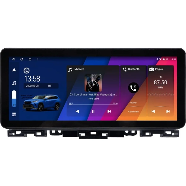 Kia K3 2 2018-2024 12.3 дюйма Canbox M-Line 7710-0180 на Android 10 (4G-SIM, 2/32, DSP, QLed) Audi Style