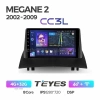Штатное головное устройство Teyes CC3L 4/32 9 дюймов RM-9231 для Renault Megane 2 2002-2009 на Android 10 (4G-SIM, DSP, IPS)