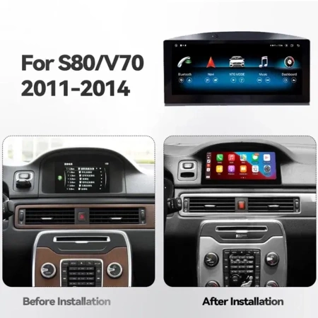 Магнитола для Volvo S80 2011-2014 (рестайлинг) Carmedia JT-V8007 на Android 10, 4Гб+64Гб, CarPlay 