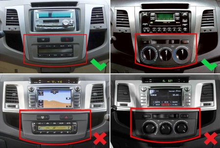 Штатная магнитола Toyota Fortuner, Hilux 7 2004-2015 (черная, глянцевая) Canbox GT9-2212 2/32 на Android 10 (IPS, DSP, CarPlay)