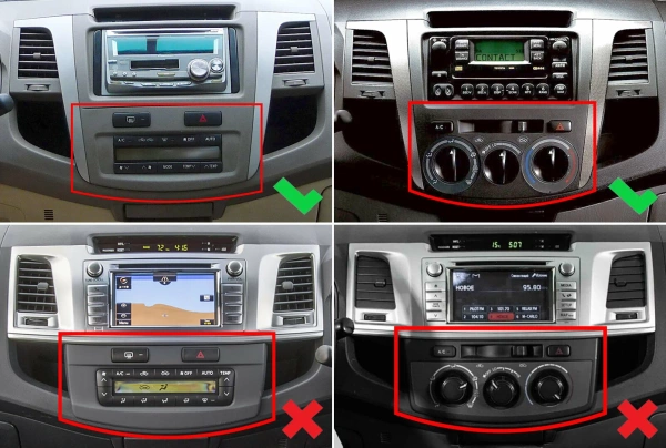 Штатная магнитола Toyota Fortuner, Hilux 7 2004-2015 (черная, глянцевая) Canbox RS9-2212 1.5/32 на Android 10 (IPS, DSP, CarPlay)