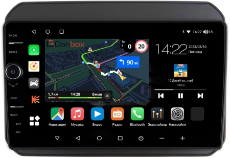 Штатная магнитола Canbox M-Line 7840-9168 для Suzuki Ignis 3 2016-2024 (матовая, Тип 1) на Android 10 (4G-SIM, 2/32, DSP, QLed)