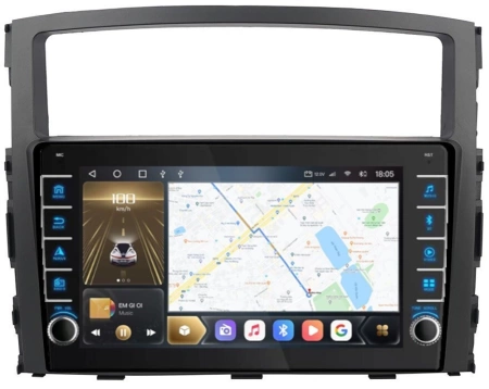 Carmedia OL-9566-P (крутилки) Штатная магнитола для Mitsubishi Pajero IV (2006+), Montero, Shogun на Android 12 c 4GB, DSP, 4G