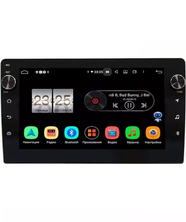 1 DIN универсальная магнитола OEM BPX609 на Android 10 (4/64, DSP, IPS, с крутилками)