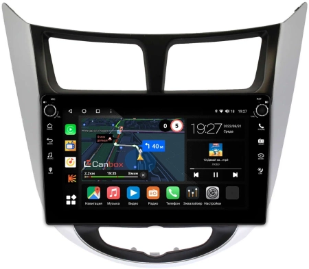 Hyundai Solaris, Accent 4 2010-2019 Canbox M-Line 7801-9027 на Android 10 (4G-SIM, 2/32, DSP, IPS) С крутилками