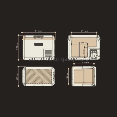 Портативный компрессорный автохолодильник Meyvel AF-M15
