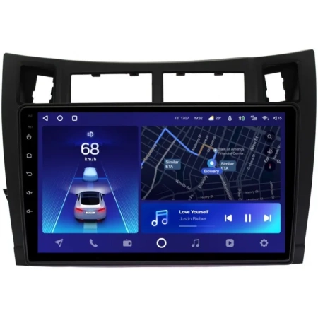 Штатное головное устройство Toyota Vitz 2 (XP90), Yaris 2 2005-2012 (черная, матовая) Teyes CC2L PLUS 2/32 9 дюймов RM-9122 на Android 8.1 (DSP, IPS, AHD)