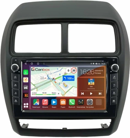 Mitsubishi ASX, Outlander Sport, RVR 3 2015-2024 Canbox H-Line 7824-9-1162 на Android 10 (4G-SIM, 6/128, DSP, IPS) С крутилками