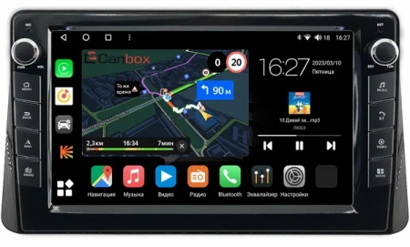 Штатная магнитола Nissan Altima 6 (L34) 2018-2022 (глянцевая) Canbox M-Line 7825-10-2118 на Android 10 (4G-SIM, 2/32, DSP, QLed) С крутилками