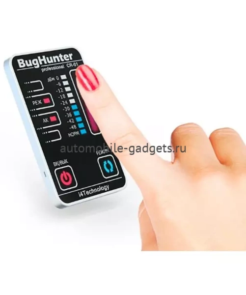 Детектор скрытых жучков, видеокамер и прослушивающих устройств "BugHunter CR-01" Карточка