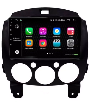 NaviPilot DROID10 ULTRA штатная магнитола для Mazda 2, Demio (DE) (2007-2014) на Android 10 с 6Gb, DSP, 4G