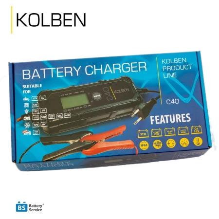 Зарядное устройство для автомобильных аккумуляторов 6/12В, 1А/4,0A KOLBEN C40