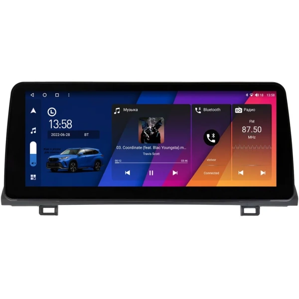 Штатная магнитола Honda Accord 10 2017-2023 12.3 дюйма Canbox M-Line 7811-0340 на Android 10 (4G-SIM, 2/32, DSP, QLed) BMW Style