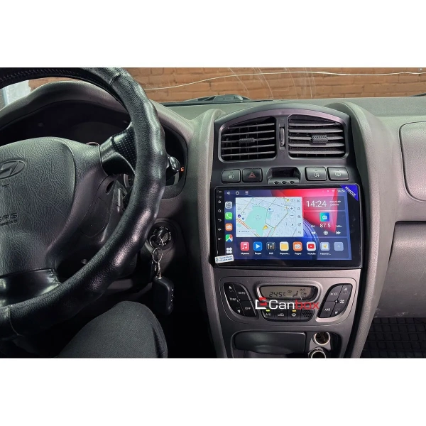 Штатная магнитола Hyundai Santa Fe 2000-2006, Santa Fe (Classic) 2007-2013 Canbox Logic-i3 2K 5733-9-223 на Android 11 (4G-SIM, 6/128, DSP, 360, QLed)