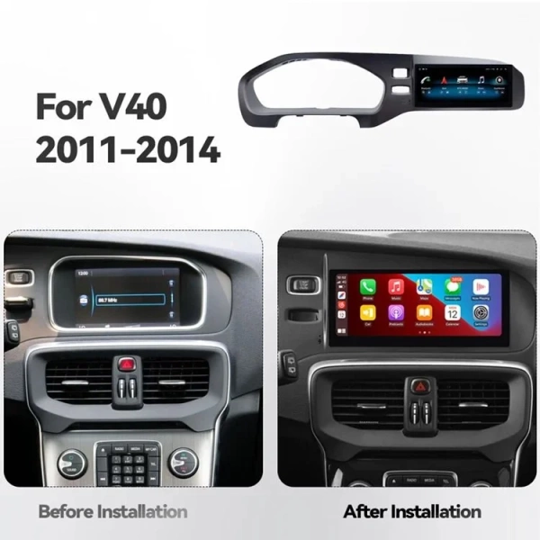 Carmedia JT-V8009 штатная магнитола для Volvo V40 2011-2014 на Android 10 c 4GB, DSP, 4G