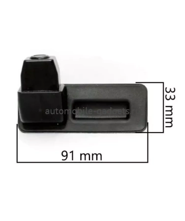 CCD штатная камера заднего вида с динамической разметкой AVIS Electronics AVS326CPR (123) для SKODA FABIA/ OCTAVIA/ ROOMSTER/ SUPERB/ YETI, интегрированная с ручкой багажника