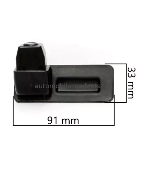 CCD штатная камера заднего вида с динамической разметкой AVIS Electronics AVS326CPR (123) для SKODA FABIA/ OCTAVIA/ ROOMSTER/ SUPERB/ YETI, интегрированная с ручкой багажника