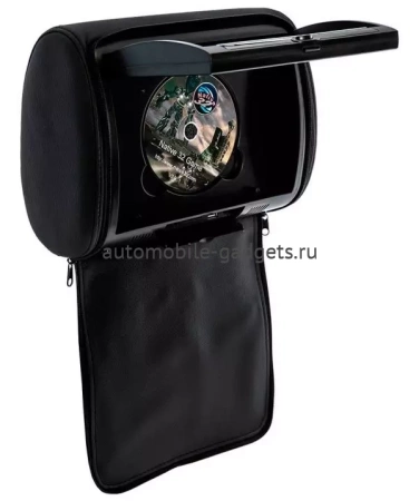 Комплект подголовников со встроенным DVD плеером и LCD монитором 9" (ОБА С DVD) ERGO ER900HD (чёрный)
