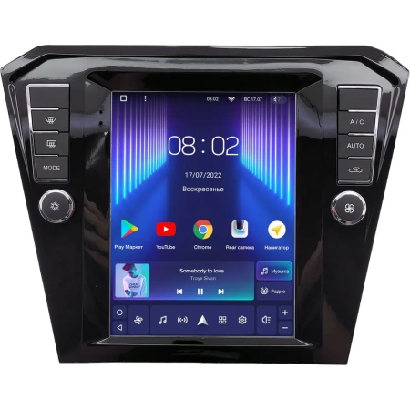 Штатное головное устройство Volkswagen Passat B8 2014-2023 (глянцевая) Teyes TPRO 2 DS (Tesla style) 9.7 дюймов 4/32 RM-1312-174 на Android 10 (4G-SIM, DSP, QLed)