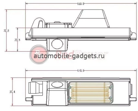 Камера заднего вида для Toyota Rav4 (2006-2012) RedPower TOY046P Premium