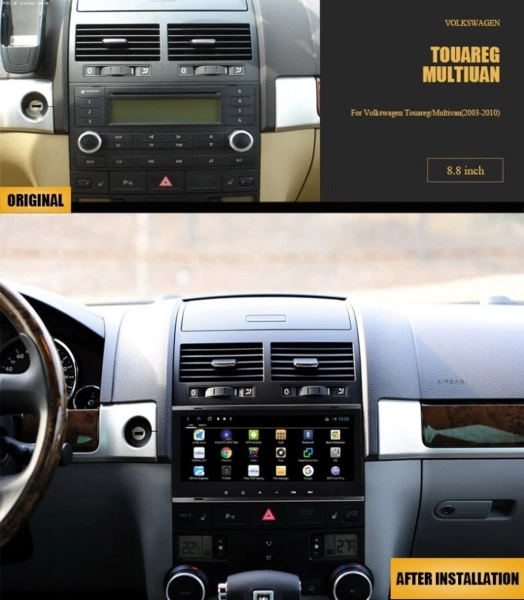 Carmedia MKD-V880-S10 Штатная магнитола для Volkswagen Touareg 2002-2010, Multivan T5 2003-2015 на Android 12 с 4Gb, 4G