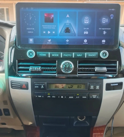 Штатная магнитола Toyota Land Cruiser Prado 120 2002-2009 (для авто без оригинального цветного экрана) 12.3 дюйма Canbox H-Line 7819-3041 на Android 10 (4G-SIM, 8/256, DSP, QLed) Audi Style