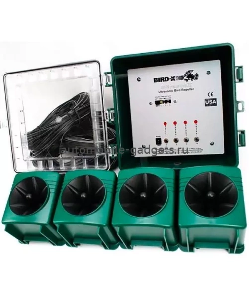 Промышленный ультразвуковой отпугиватель птиц "Ultrason X" с 4 выносными динамиками