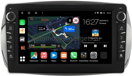 Smart Fortwo 3, Forfour 2 2014-2024 Canbox M-Line 7831-9-019 на Android 10 (4G-SIM, 2/32, DSP, IPS) С крутилками