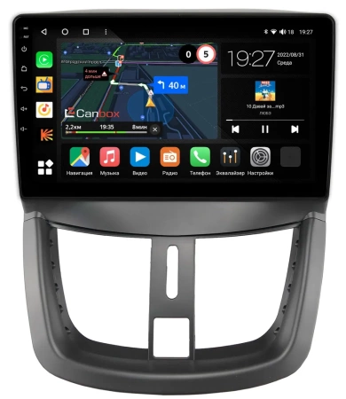 Штатная магнитола Canbox M-Line 4544-9203 для Peugeot 207 2006-2015, 207i (Iran Khodro) 2016-2024 на Android 10 (4G-SIM, 2/32, DSP, QLed)