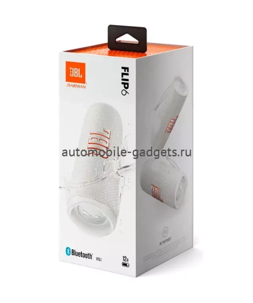 Портативная акустика JBL Flip 6, 30 Вт, белый Портативная акустика JBL Flip 6, 30 Вт, белый
