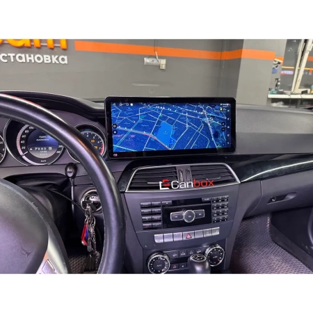Штатная магнитола Mercedes-Benz C-klasse (w204) 2011-2015 12.3 дюйма Canbox PRO-Line 4315-0105 на Android 13 (4G-SIM, 4/64, DSP, QLed) Lexus Style