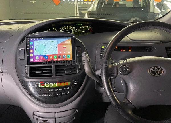 Штатная магнитола Canbox EVO 2K 5833-9300 для Toyota Estima 2 2000-2006 (правый руль) на Android 14 (4G-SIM, 16/512, DSP, QLed, AI, 360)