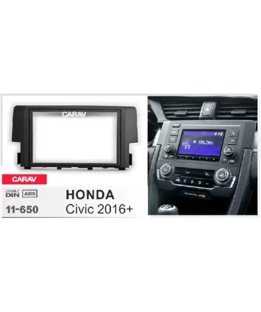 Carav 11-650 переходная рамка для установки автомагнитолы 2DIN в HONDA Civic 2016+
