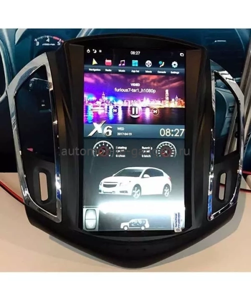 Carmedia ZF-1271-GE ("Тесла-стиль") штатная магнитола для Chevrolet Cruze 2012-2015 на Android 13 c 8GB, DSP, 4G