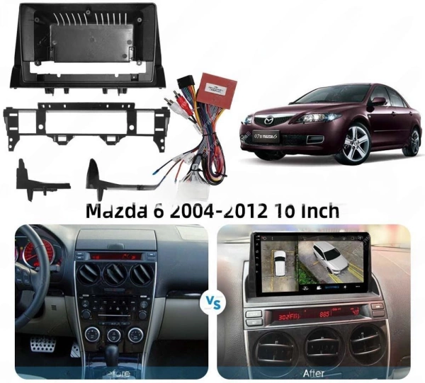 Carmedia SF-9506-B-I штатная магнитола для Mazda 6 (GG), Atenza (2002-2008) (взамен верхнего бардачка) на  на Android 10 c 2GB, DSP, 4G