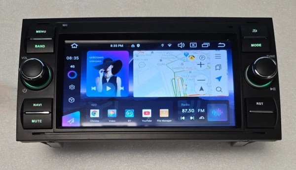 Carmedia MKD-7031B-A7 Штатная магнитола для Ford Focus 2 2005-2007, Galaxy 2006-2010, Transit 2006-2015, C-Max 2003-2010, Kuga 2008-2012 Fusion 2005-2012 на Android 14 c 4GB, DSP, 4G