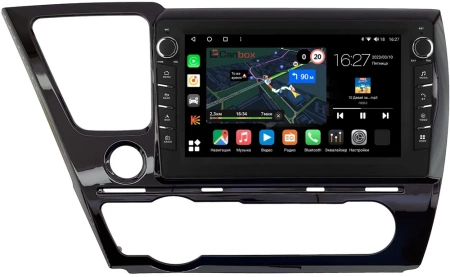 Штатная магнитола Honda Civic 9 4D 2013-2017 (глянцевая, левый руль, седан) Canbox M-Line 7831-9-0131 Android 10 (4G-SIM, 2/32, DSP, IPS) С крутилками