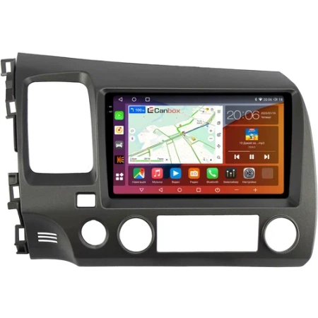 Honda Civic 8 4D 2005-2012 (левый руль, седан) Canbox H-Line 2K 4180-9-1061 на Android 10 (4G-SIM, 4/32, DSP, QLed)