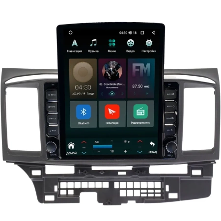 Штатная магнитола Mitsubishi Lancer 10 2007-2017 Canbox M-Line 5610-9-MI113N на Android 10 (4G-SIM, 2/32, DSP, QLed, Tesla)