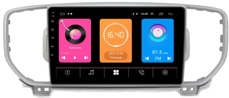 Kia Sportage 4 2015-2018 (серебряная, для авто без камеры) OEM RK9-9044 на Android 10 (CarPlay, AHD, 1/32)