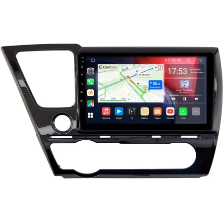 Штатная магнитола Honda Civic 9 4D 2013-2017 (глянцевая, левый руль, седан) Canbox GT9-0131 2/32 Android 10 (IPS, DSP, CarPlay)